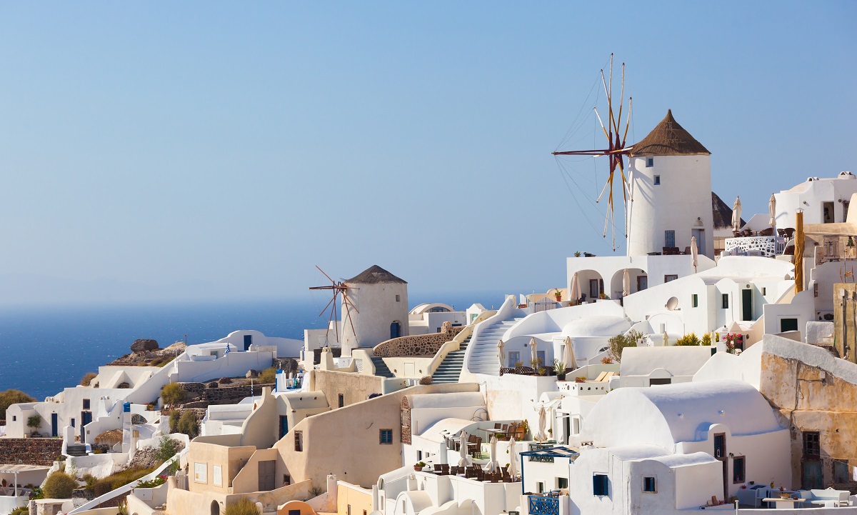 Windmill in Oia, Santorini.